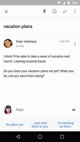 Illustration for article titled Google's Neural Network Can Now Reply to Gmail Messages For You